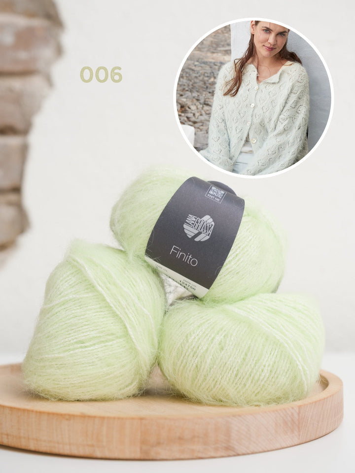 Strickpaket Finito Jacke mit Herzmuster
