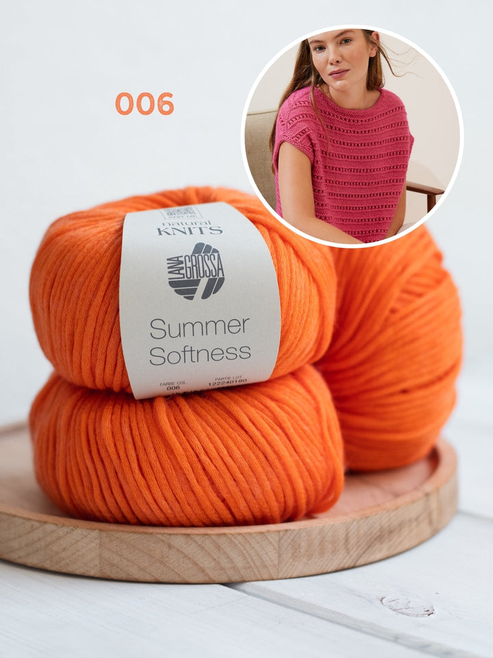 Strickpaket Summer Softness Pullunder mit Ajourmuster