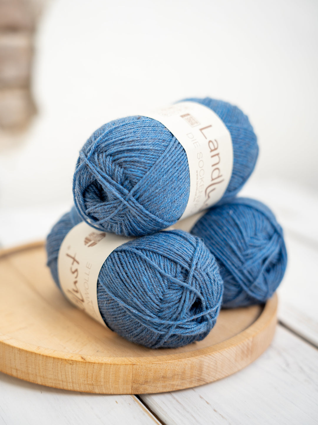 Landlust die Sockenwolle 50G Mélange 1604 Jeansblau
