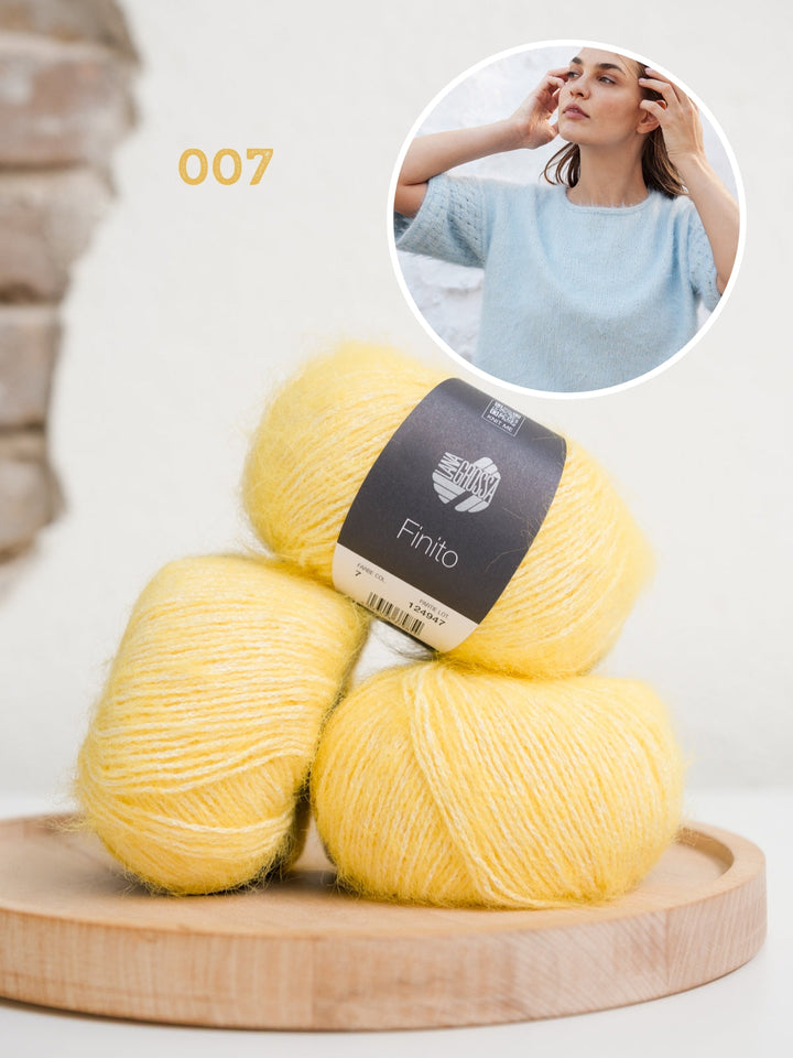 Strickpaket Finito Shirt mit Webmuster