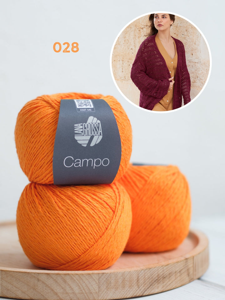 Strickpaket Campo Top-Down-Ajourjacke