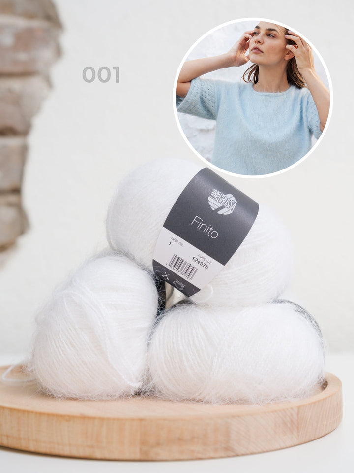 Strickpaket Finito Shirt mit Webmuster