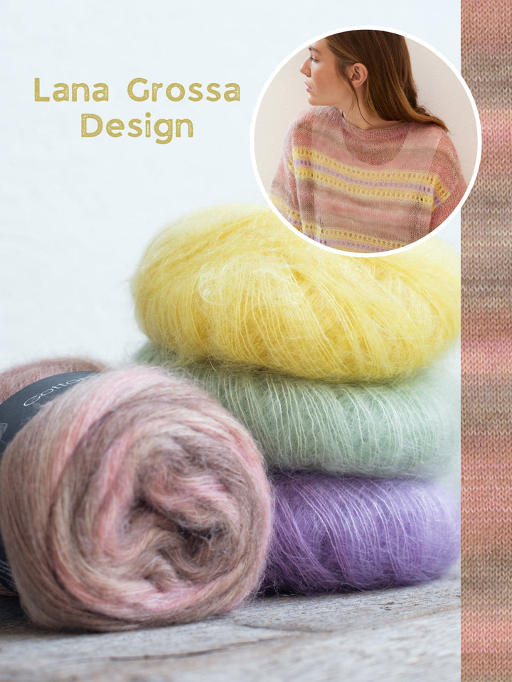 Strickpaket Silkhair Cottonhair Shirt mit Ajourmuster