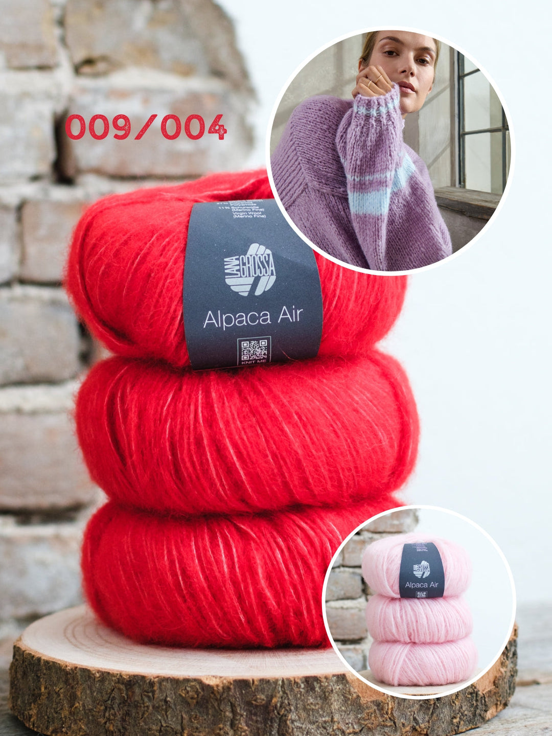 Strickpaket Alpaca Air II Oversize-Jacke mit Streifen
