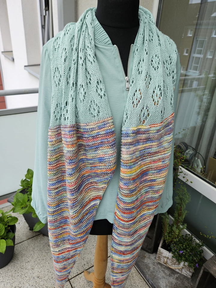 Strickpaket Lizas Tuch Spring Night - Cotonella Multi &amp; Summer Cashmere