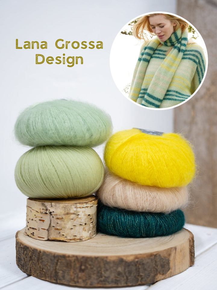 Strickpaket Cool Wool Lace Silkhair Streifenpullover