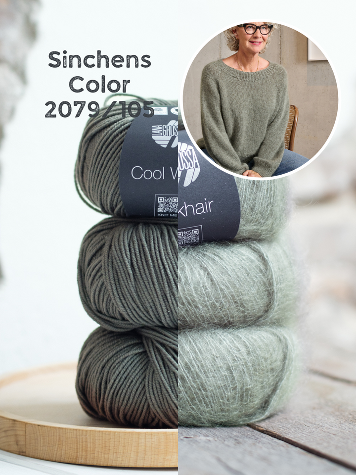 Strickpaket Classy Raglan Sweater - Cool Wool Silkhair
