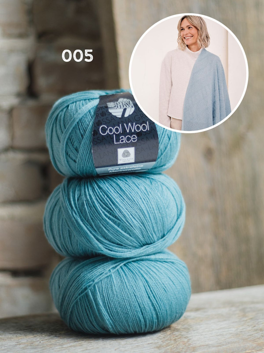 Strickpaket Cool Wool Lace Dreieckstuch