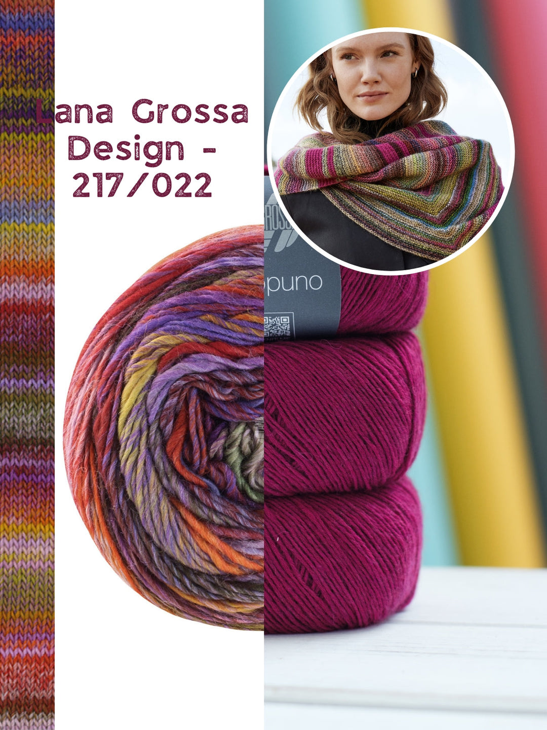 Strickpaket Ecopuno Colorissimo asymmetrisches Tuch