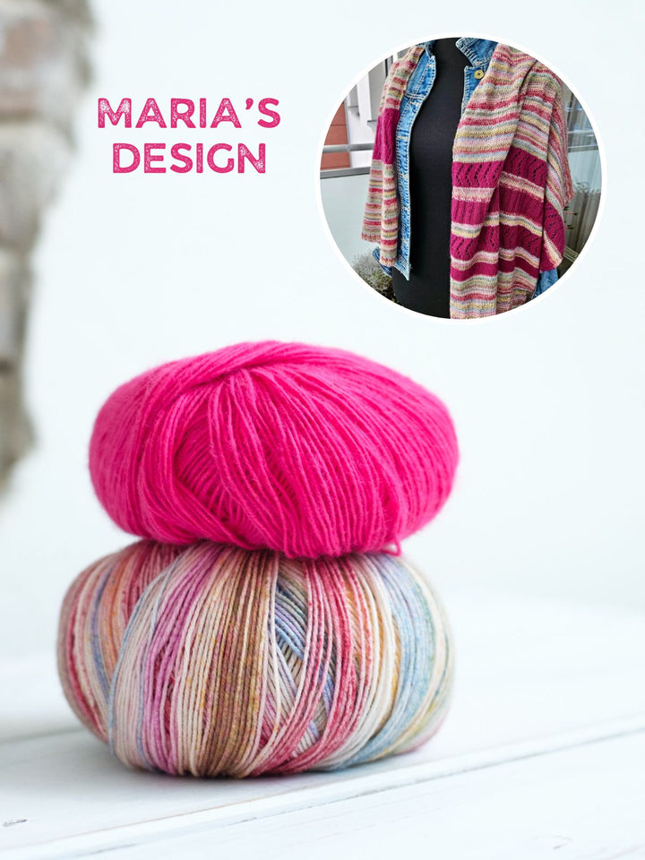Strickpaket Lizas Tuch Mocha Blues