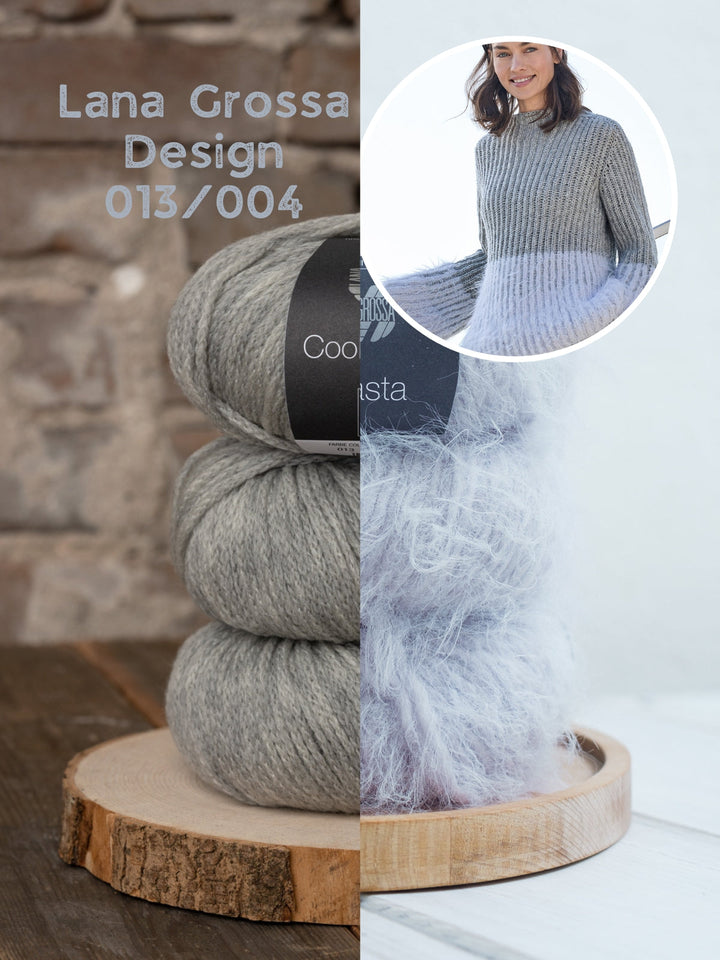 Strickpaket Basta Cool Merino Pullover im Patentmuster
