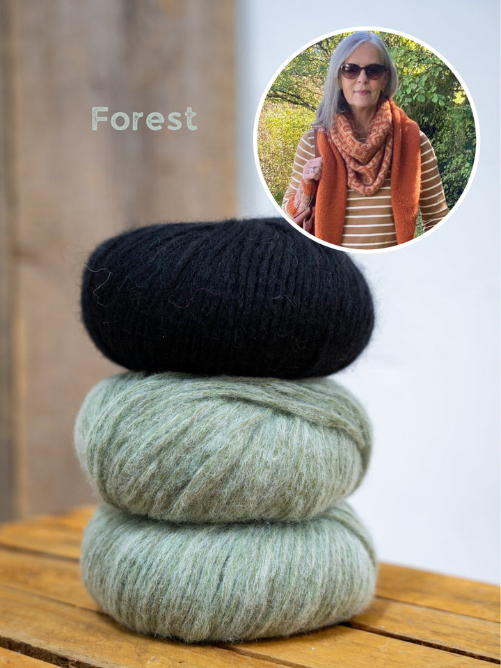 Strickpaket Lizas Tuch Zimtgarten