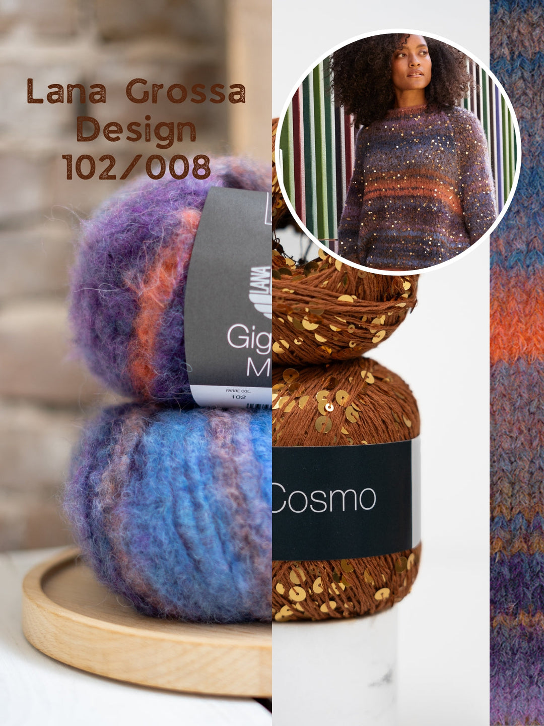 Strickpaket Gigante Multi Cosmo Oversized Pullover