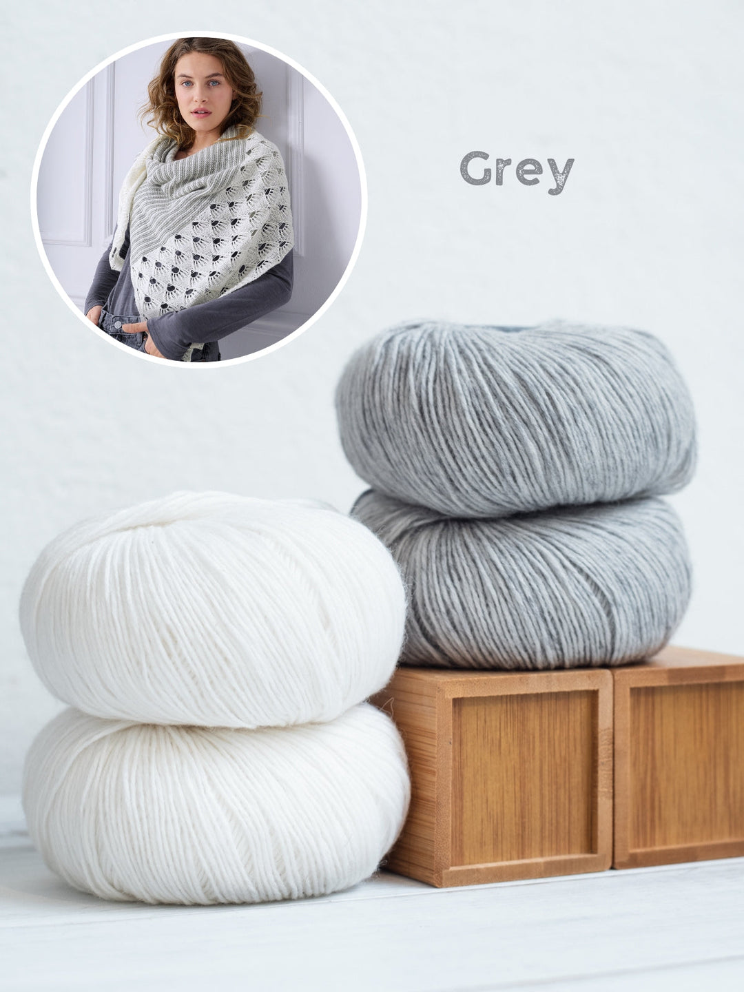 Garnpaket „Winter on My Mind“-Tuch – Anleitung separat