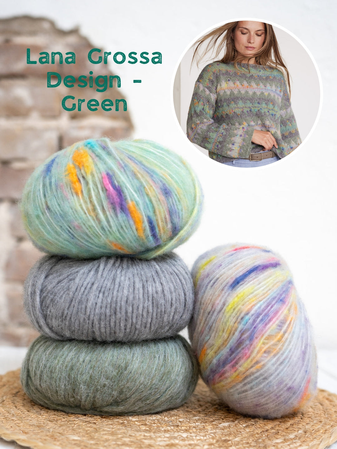 Strickpaket Brigitte No. 2 Cassata Pullover mit Farbmustern