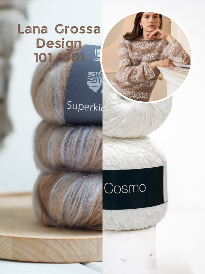 Strickpaket Superkid Seta Cosmo Top-down Streifenpullover