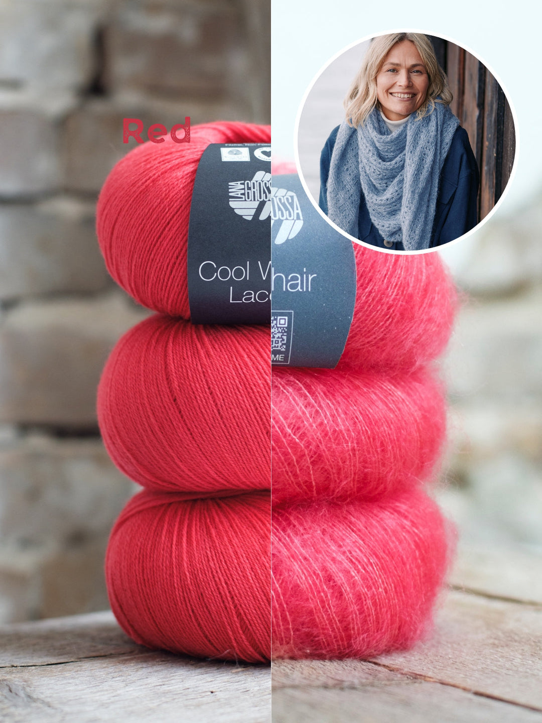 Strickpaket Cool Wool Lace &amp; Silkhair Dreieckstuch