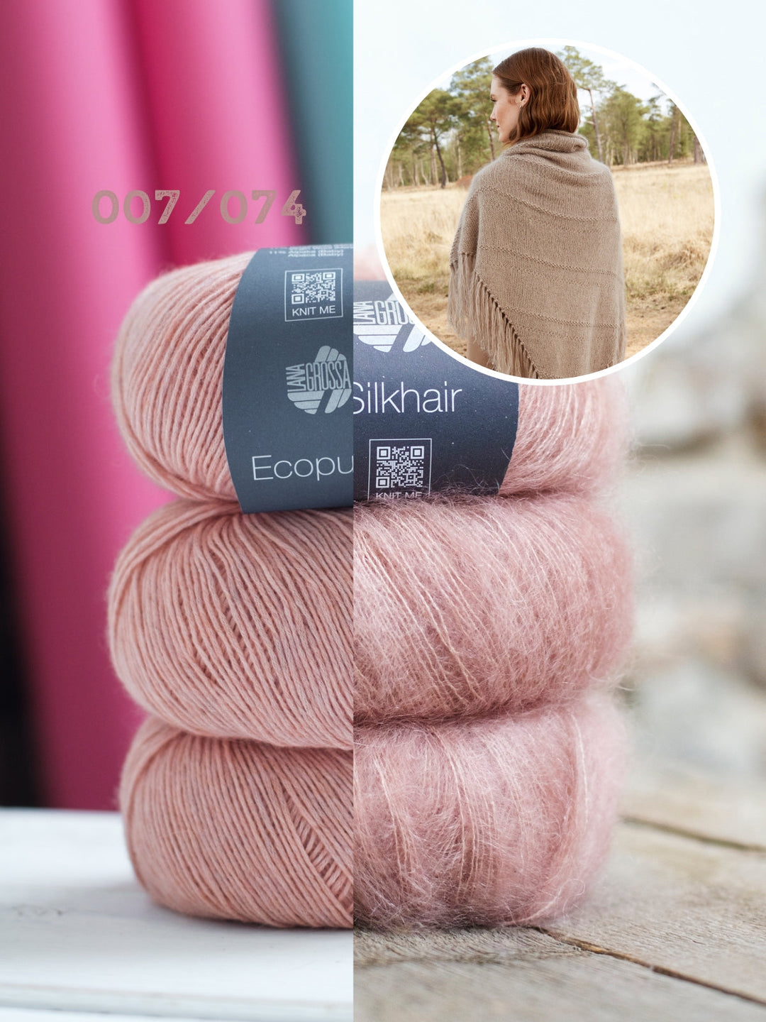 Strickpaket Ecopuno Silkhair Dreieckstuch