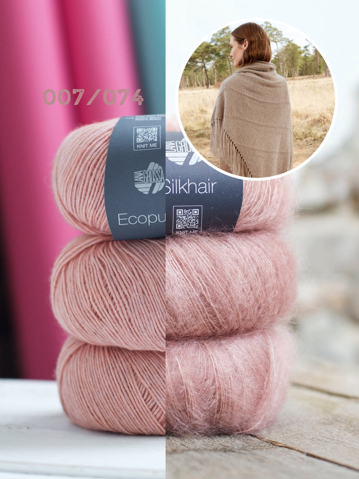 Strickpaket Ecopuno Silkhair Dreieckstuch