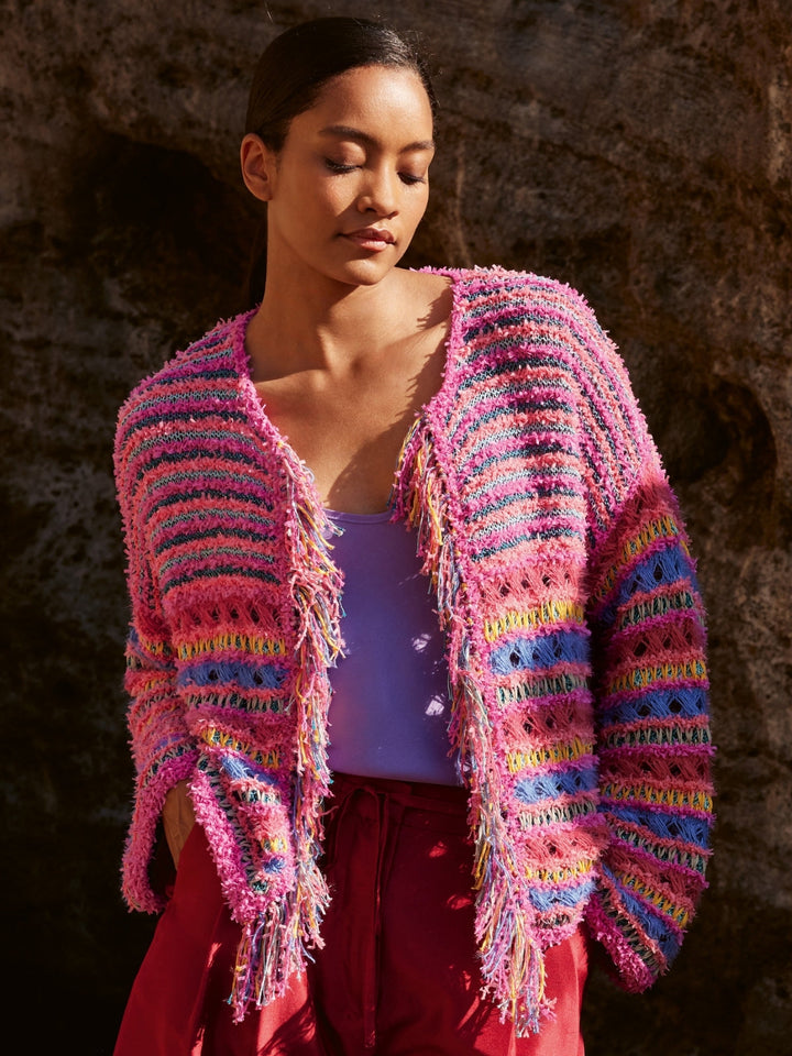 Strickpaket Frizzante Filo Lurex Per Fortuna Tessera Jacke