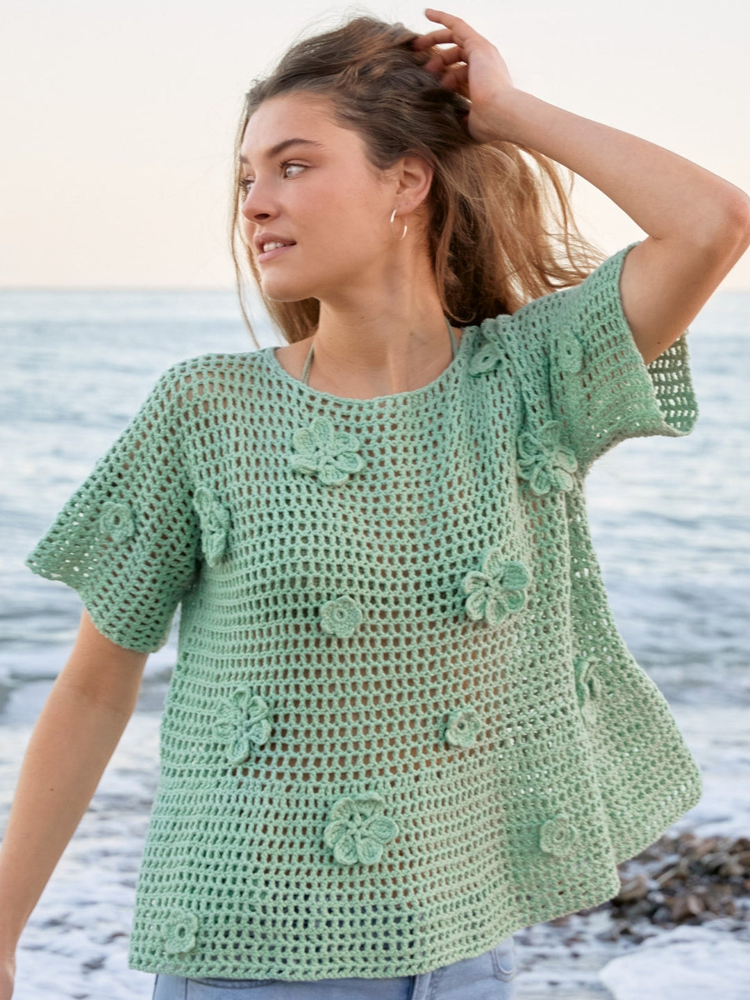 Häkelpaket Cotonella Shirt mit Blüten