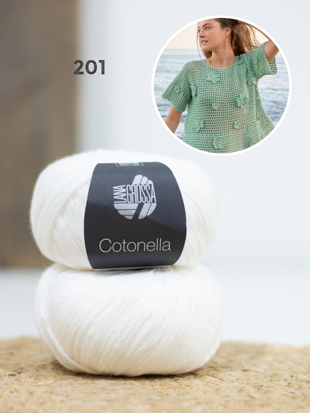 Häkelpaket Cotonella Shirt mit Blüten