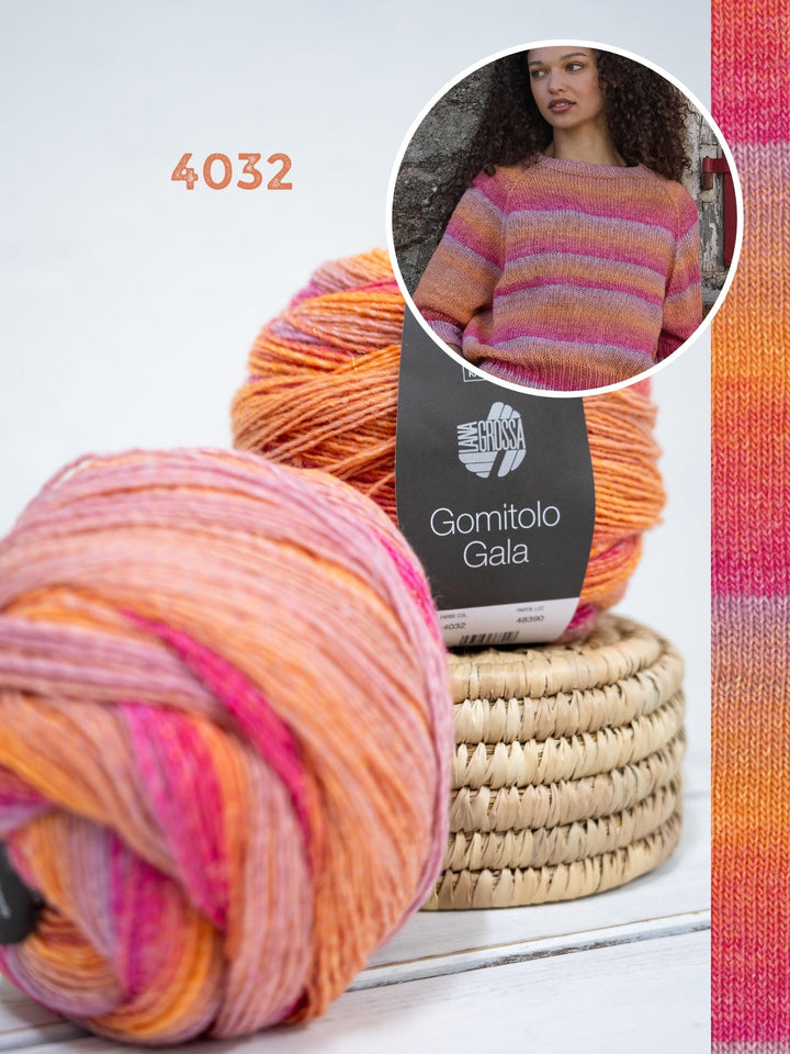 Strickpaket Gomitolo Gala Top-down Raglanpullover