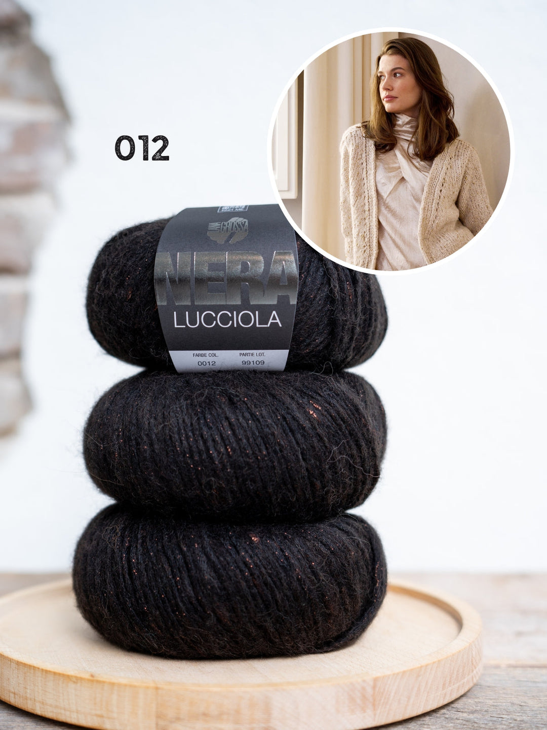 Strickpaket Lucciola Top-down V-Ausschnitt-Jacke