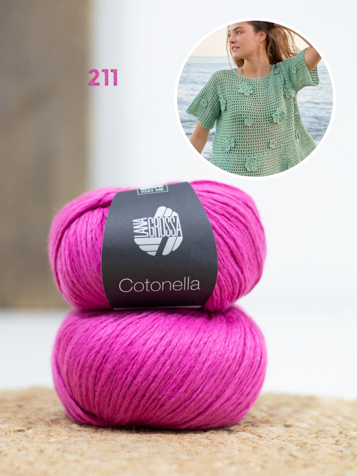 Häkelpaket Cotonella Shirt mit Blüten
