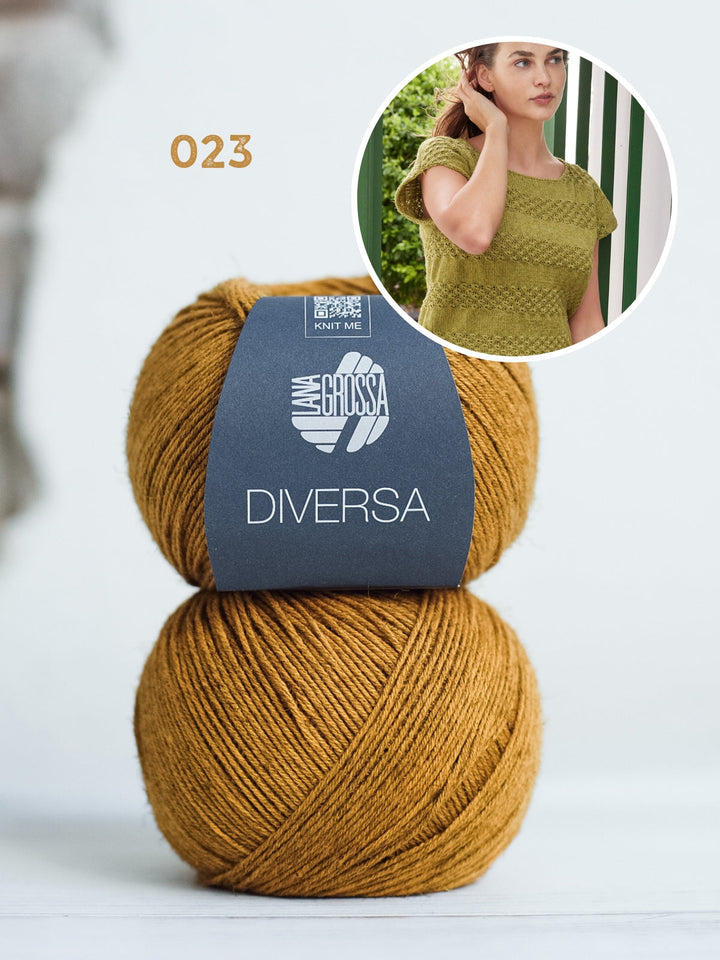 Strickpaket Diversa Top mit Blumenmuster