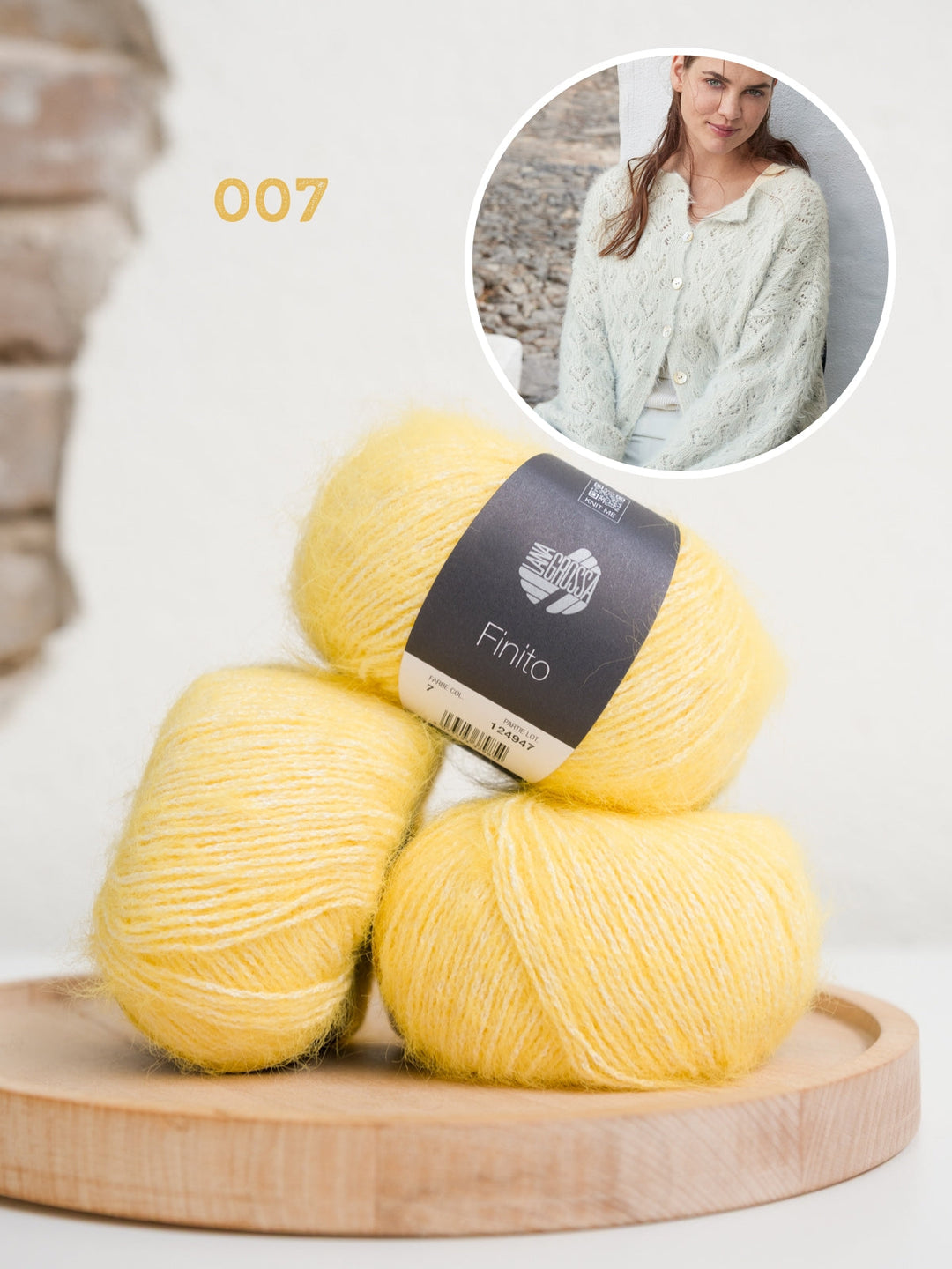 Strickpaket Finito Jacke mit Herzmuster