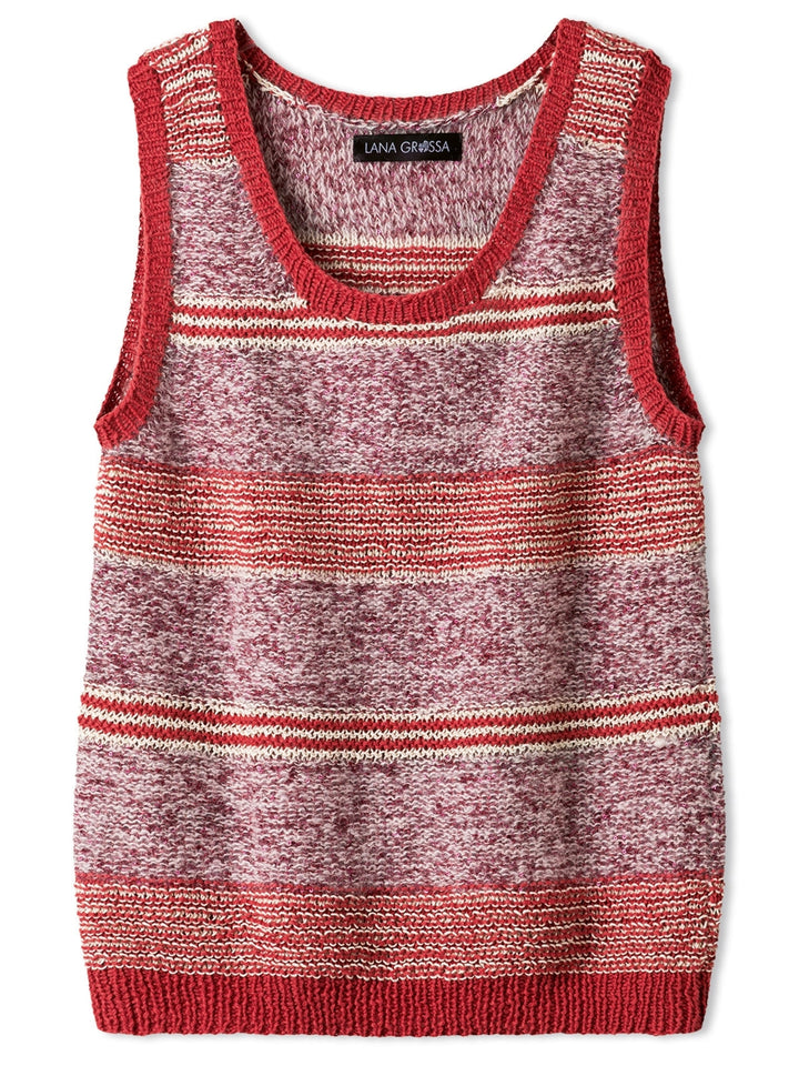 Strickpaket Streifen-Top in Garnmix