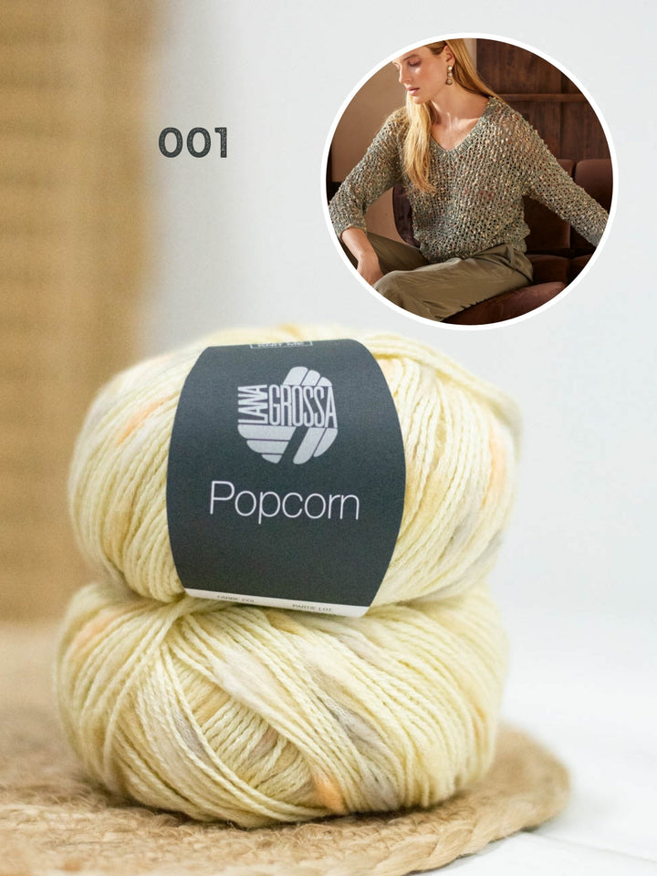 Strickpaket Popcorn Pullover Top Down