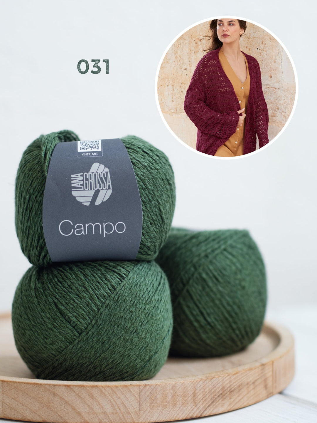 Strickpaket Campo Top-Down-Ajourjacke