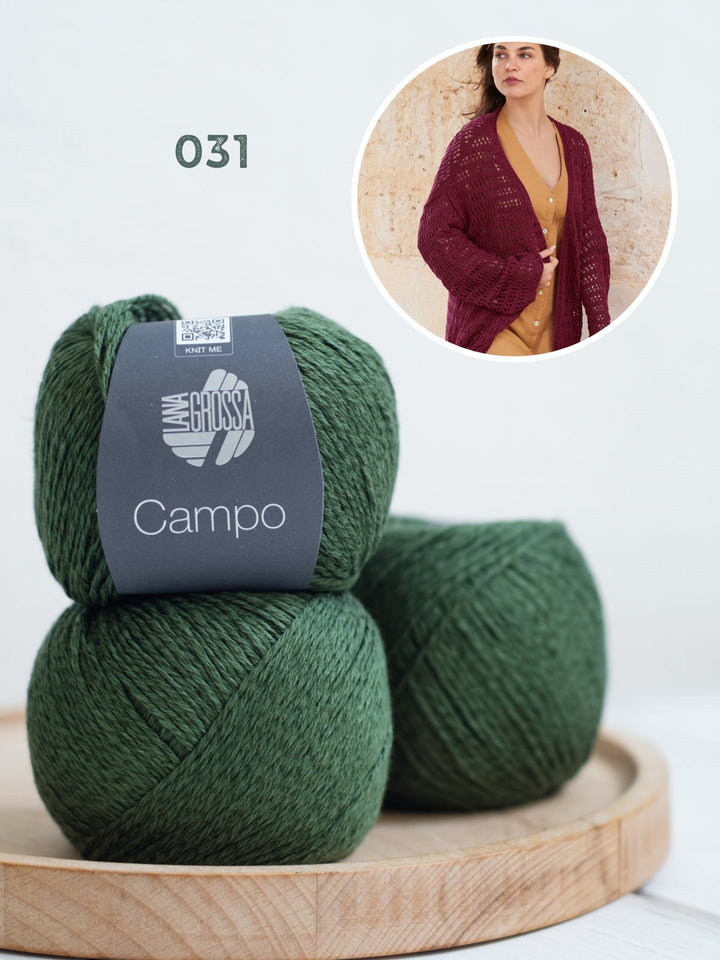 Strickpaket Campo Top-Down-Ajourjacke