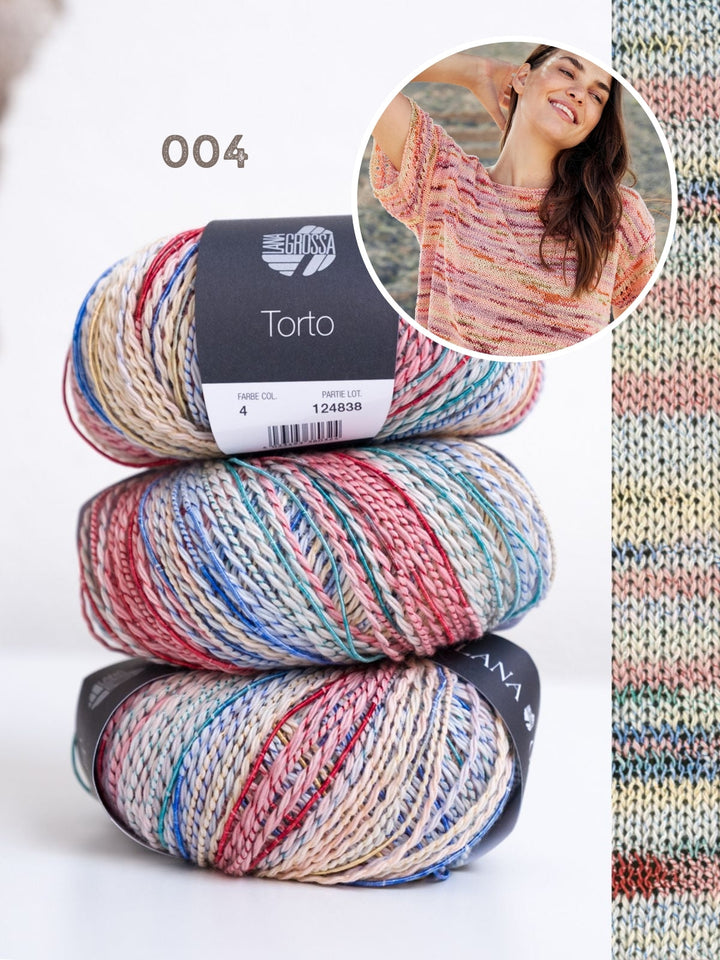 Strickpaket Torto T-Shirt mit Ajourdetails