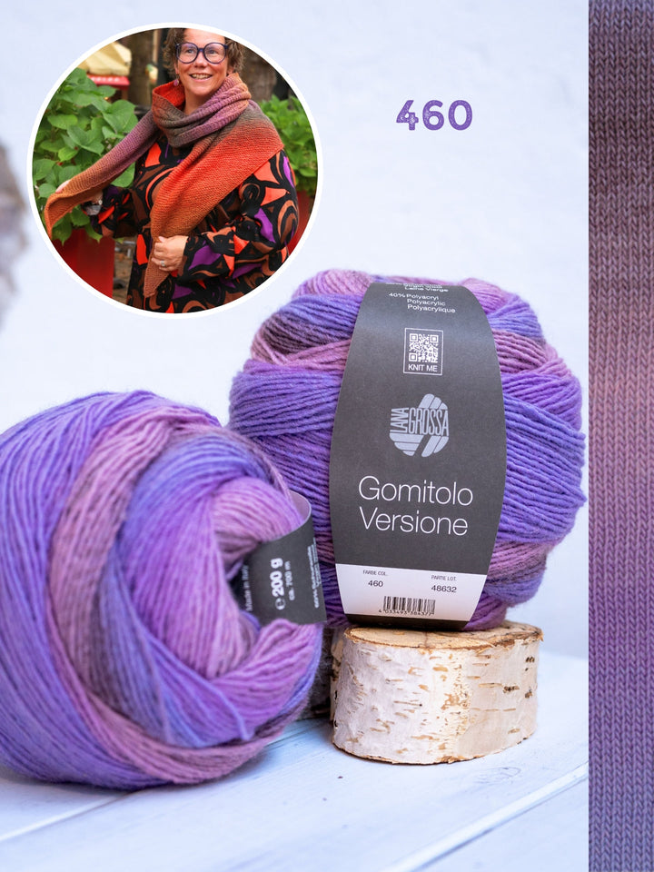 Strickpaket Lizas Tuch Orange Night - Versione