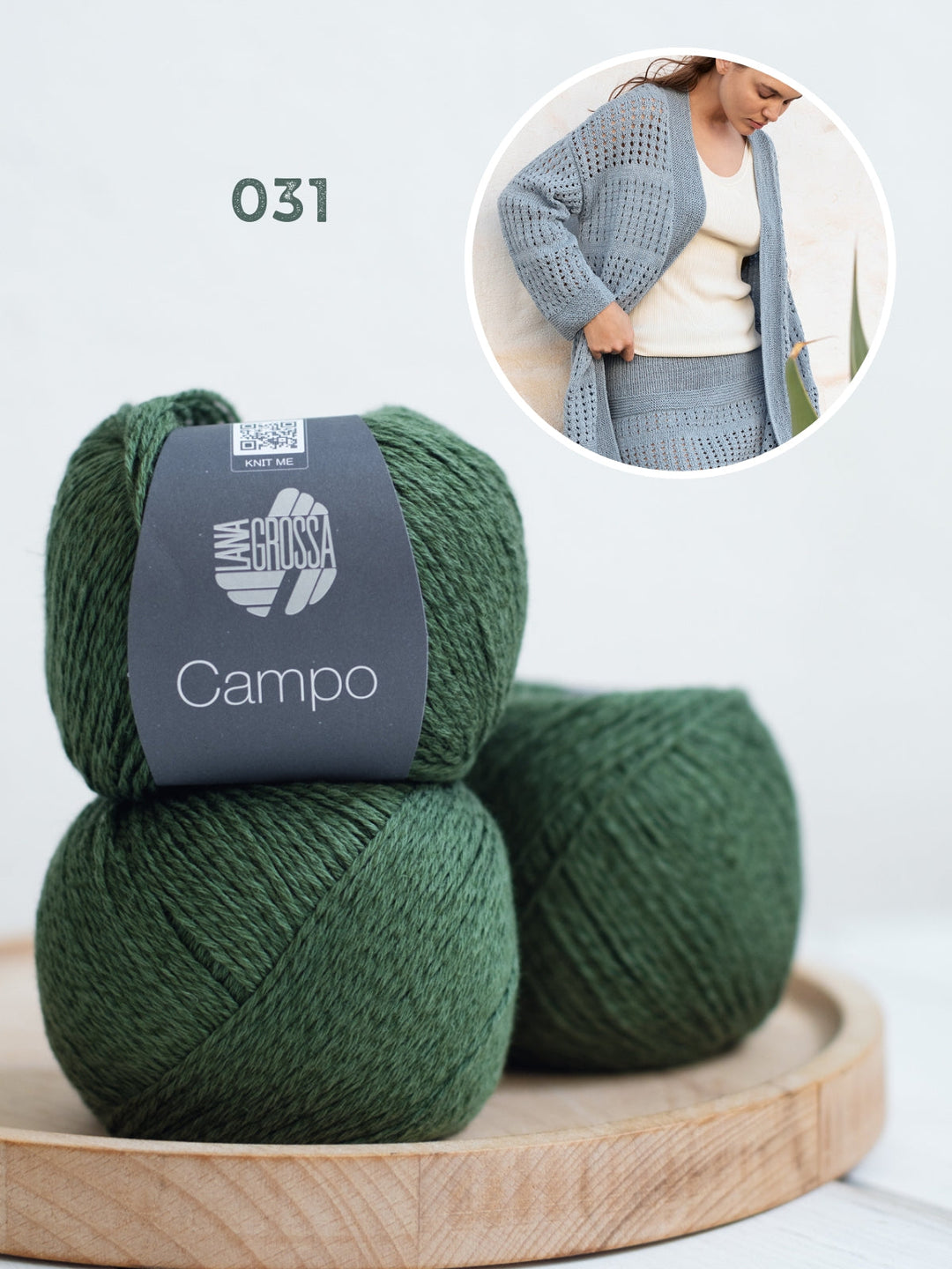 Strickpaket Campo Jacke mit Ajourmuster