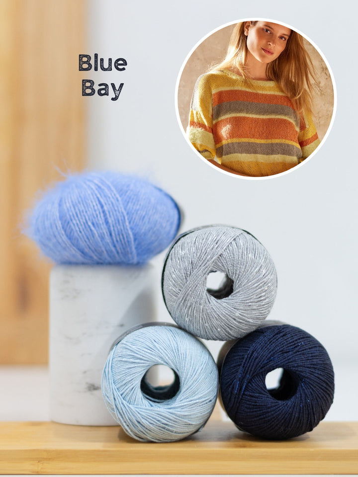 Strickpaket Finito Filo Lurex Filo Paillettes Streifenshirt