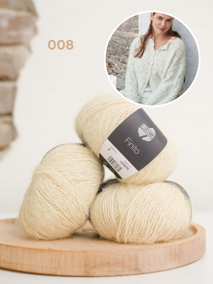 Strickpaket Finito Jacke mit Herzmuster