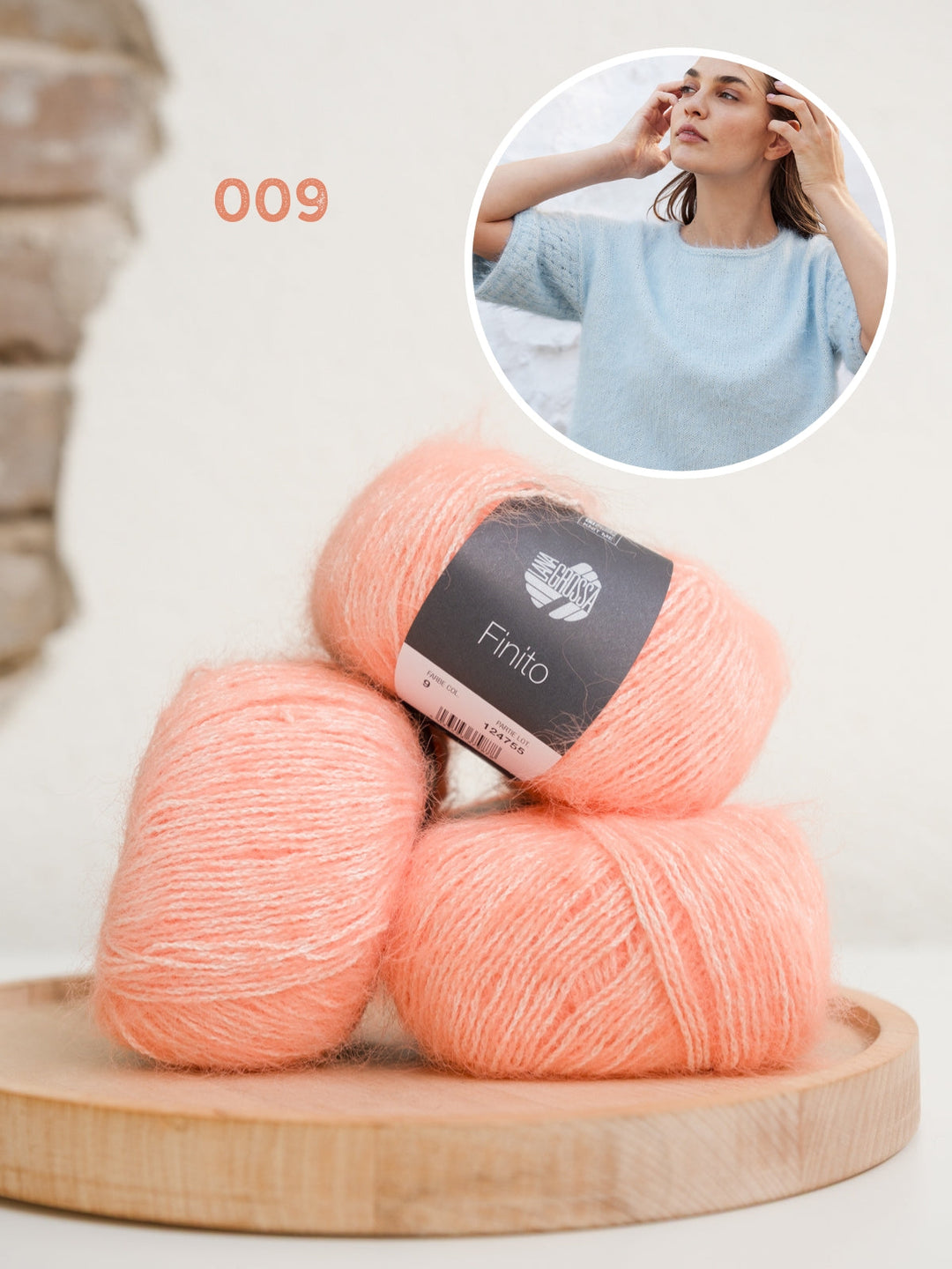 Strickpaket Finito Shirt mit Webmuster