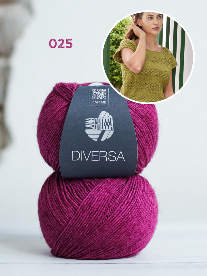 Strickpaket Diversa Top mit Blumenmuster