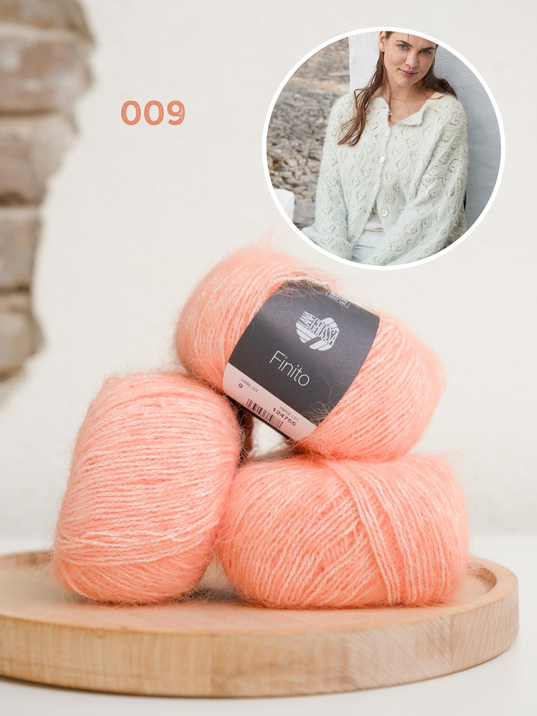 Strickpaket Finito Jacke mit Herzmuster