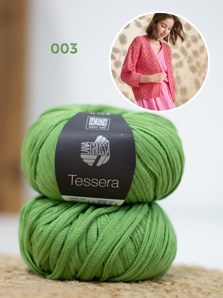 Strickpaket Tessera Jacke im Lochmuster