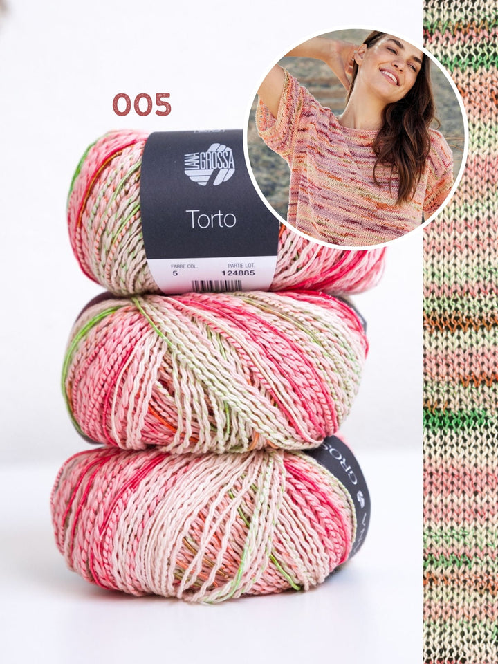 Strickpaket Torto T-Shirt mit Ajourdetails