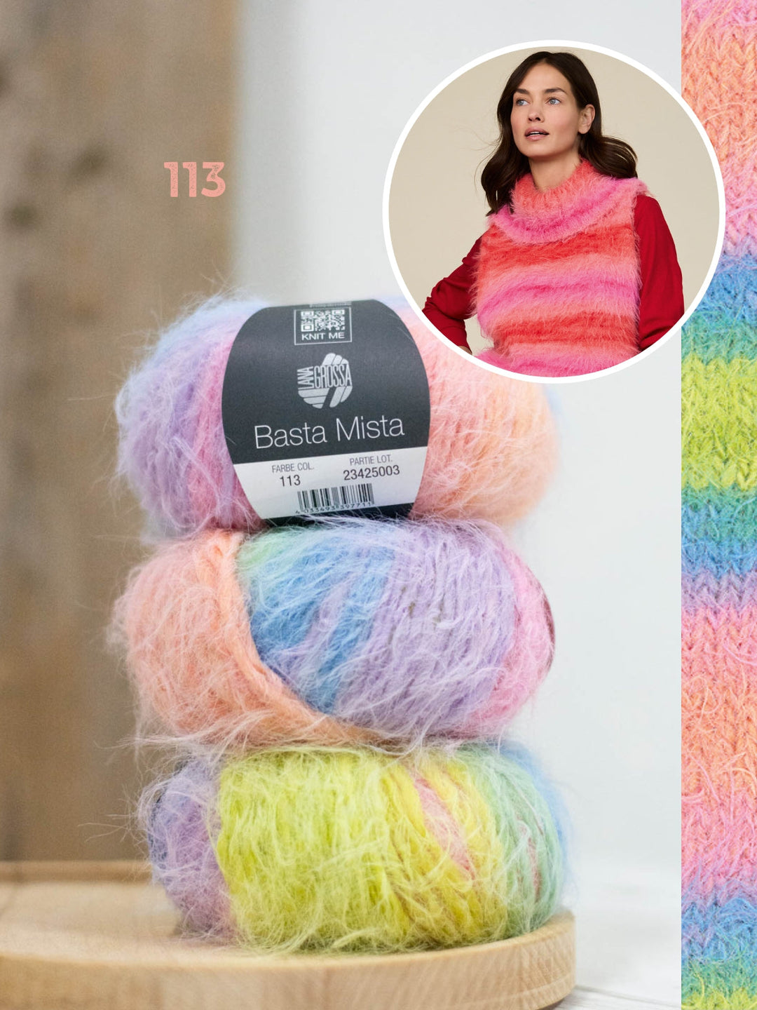 Strickpaket Basta Mista Pullunder mit Rollkragen