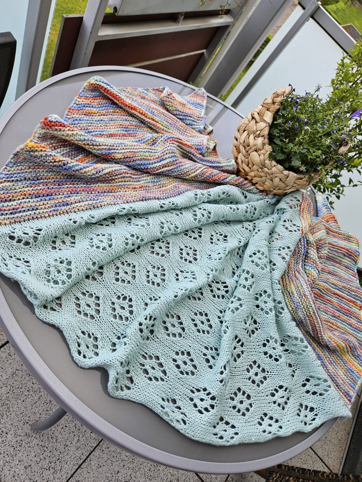 Strickpaket Lizas Tuch Spring Night - Cotonella Multi &amp; Summer Cashmere