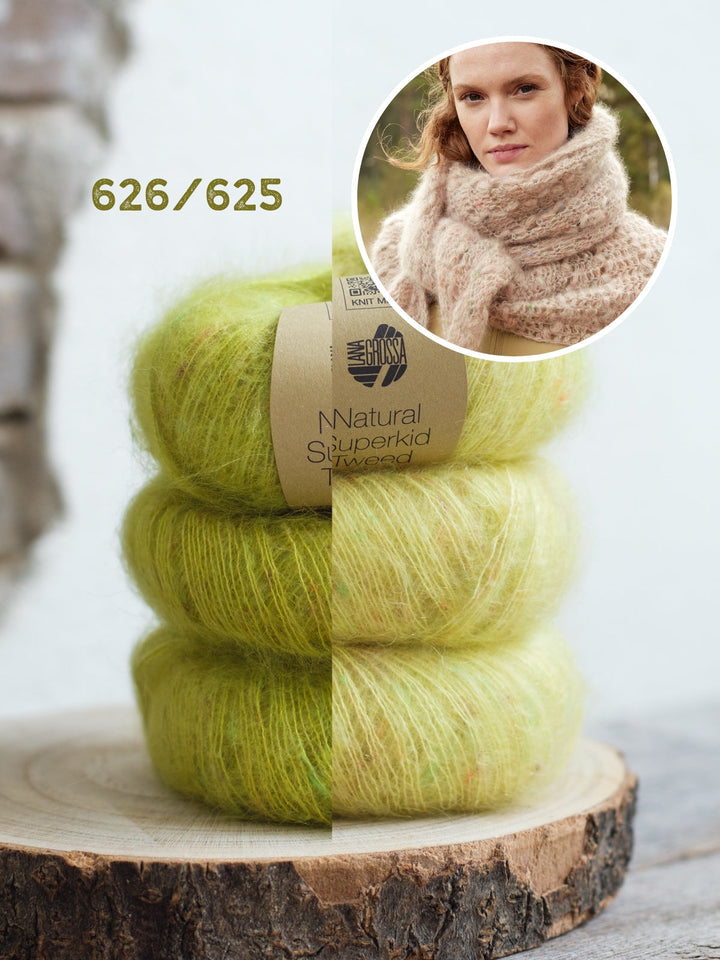 Häkelpaket Natural Superkid Tweed - Strukturtuch
