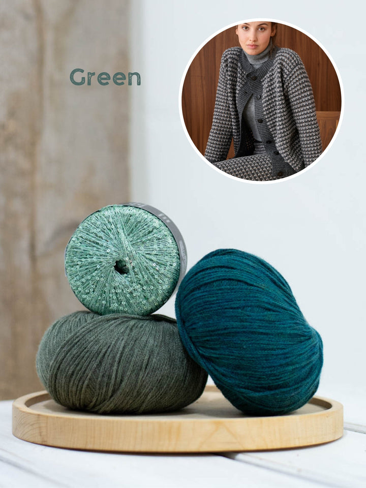 Häkelpaket Cashmere 16 Fine Glamour gestreifter Rock