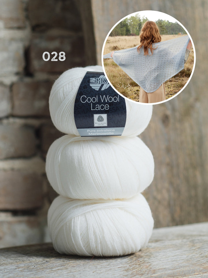 Strickpaket Cool Wool Lace Faroërtuch